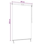 vidaXL Store enrouleur Anthracite et blanc 60 x 250 cm