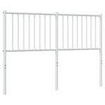 vidaXL Tête de lit métal blanc 135 cm