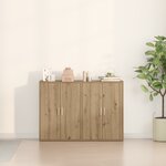 vidaXL Buffets 2 Pièces Chêne artisanal 60x31x84 cm Bois d'ingénierie