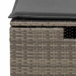 vidaXL Salon de jardin 5 Pièces avec coussins gris résine tressée