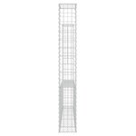 vidaXL Panier de gabion en forme de U avec 2 poteaux Fer 140x20x150 cm