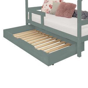 Tiroir de lit 90 x 180 avec sommier BUDDY - vert sauge