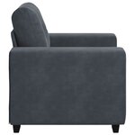 vidaXL Fauteuil gris foncé 60 cm velours