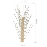 vidaXL Ensemble de 20 pointes à 4 rangées contre oiseaux Plastique 10m