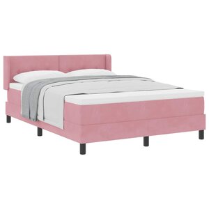 vidaXL Lit à ressorts avec tête de lit Rose 200 x 160 cm Velours