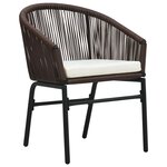 vidaXL Ensemble de salle à manger pour jardin 5 Pièces Marron