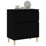 vidaXL Buffet Noir 60x35x70 cm Bois d'ingénierie