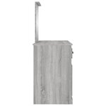 vidaXL Coiffeuse avec miroir sonoma gris 130x50x132 5 cm