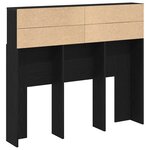 vidaXL Cabinet de Tête de Lit Chêne noir 120 x 19 x 103 5 cm