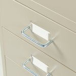 Caisson de bureau armoire meuble de rangement à roulettes avec 5 tiroirs 69 x 28 x 41 cm camel 03_0009100