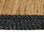 vidaXL Tapis de surface Gris foncé 240 x 340 cm Jute