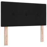 vidaXL Lit avec sommier et matelas noir 90x190 cm en tissu