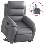 vidaXL Fauteuil inclinable Gris Similicuir