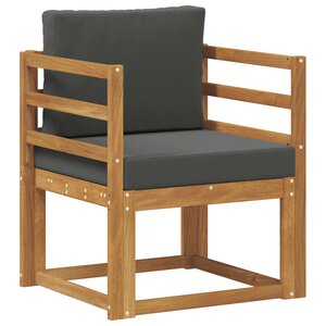 vidaXL Canapé d’extérieur Bois d'acacia massif et polyester Naturel