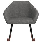 vidaXL Chaise à bascule Gris foncé Tissu