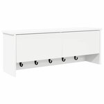 vidaXL Porte-manteau mural Blanc 80 x 20 x 30 cm Bois d'ingénierie