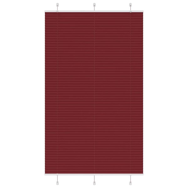 vidaXL Store plissé rouge bordeaux 115x200 cm largeur du tissu 114 4cm