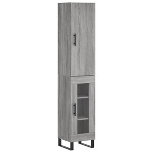 vidaXL Buffet haut Sonoma gris 34 5x34x180 cm Bois d'ingénierie