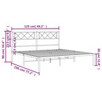 vidaXL Cadre de lit métal sans matelas et tête de lit blanc 120x190 cm