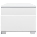 vidaXL Sommier à lattes de lit avec matelas Blanc 100x200cm Similicuir