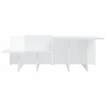 vidaXL Tables basses 2 Pièces blanc brillant bois d'ingénierie