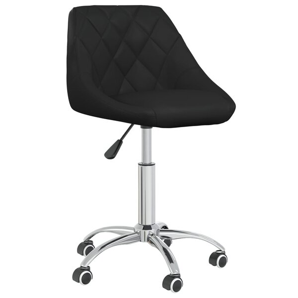 vidaXL Chaise pivotante de salle à manger Noir Similicuir