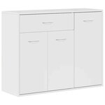vidaXL Buffet Blanc brillant 88x30x70 cm Bois d'ingénierie