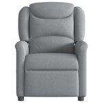 vidaXL Fauteuil de massage inclinable électrique gris clair tissu