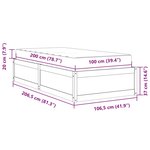 vidaXL Lit avec matelas cire marron 100x200 cm bois massif de pin