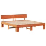 vidaXL Cadre de lit Marron cire 200 x 200 cm Bois massif en pin