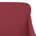 Banc banquette rouge bordeau x 110 x 76 x 80 cm synthétique 02_0010707