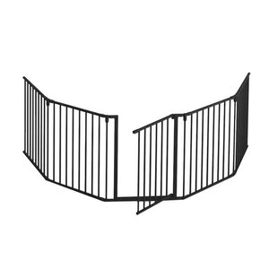 Barrière Pare feu pliable avec portillon – protection feu cheminée et poêle