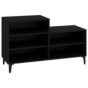 vidaXL Armoire à chaussures Noir 102x36x60 cm Bois d'ingénierie