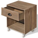 vidaXL Tables de chevet 2 Pièces marron bois massif