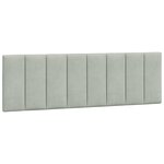 vidaXL Coussin de tête de lit Hanko gris clair 152 cm velours