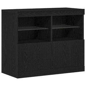 vidaXL Buffet Noir 81 x 37 x 67 cm Bois d'ingénierie