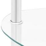 vidaXL Table d'appoint 2 niveaux Transparent 38x38x50 cm Verre trempé