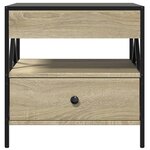 vidaXL Table basse avec LED Infinity chêne sonoma 50x50x51 cm