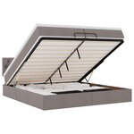 VidaXL Cadre de lit ottoman avec matelas taupe 200x200cm tissu
