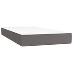 vidaXL Sommier à lattes de lit matelas LED gris 120x190 cm similicuir