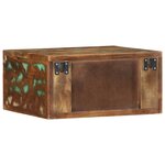 vidaXL Tables de chevet murales 2 Pièces bois massif de récupération