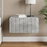 vidaXL Cabinet de chevet mural Gris béton 49 x 34 5 x 24 cm