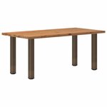 vidaXL Table à manger marron clair bois de chêne massif rectangulaire