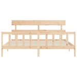 vidaXL Cadre de lit sans matelas 200x200 cm bois massif de pin
