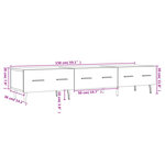 vidaXL Meuble TV blanc brillant 150x36x30 cm bois d'ingénierie