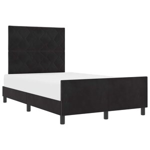 vidaXL Lit à ressorts avec tête de lit Noir 120 x 190 cm Velours