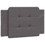 vidaXL Cadre de lit avec tête de lit Gris 90x200 cm Similicuir