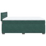 vidaXL Sommier à lattes de lit et matelas Vert foncé 140x200cm Velours