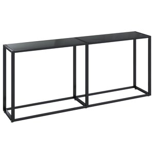 vidaXL Table console Noir 180x35x75 5 cm Verre trempé