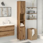 vidaXL Armoire de salle de bain chêne artisanal 30x30x190 cm
